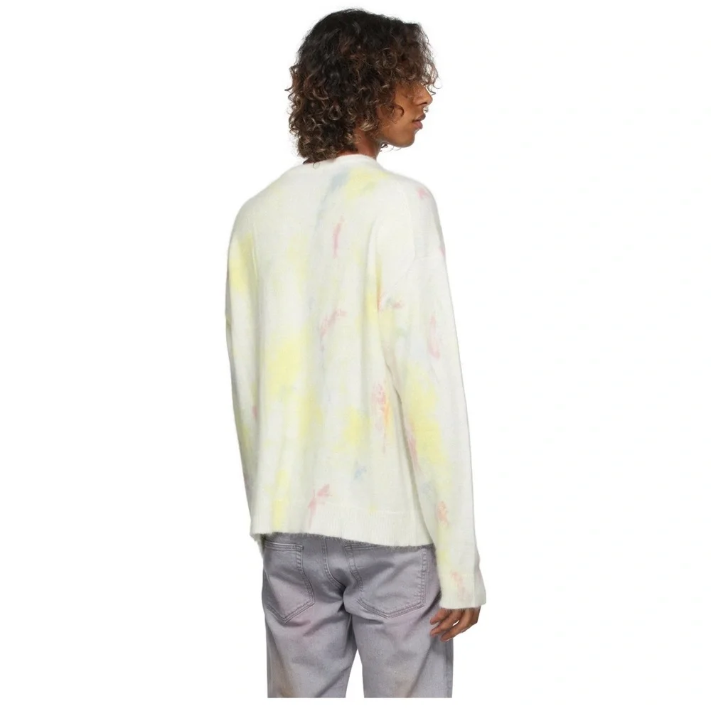 John Elliott Angora Crew Sweater in Ivory Skittles, size 3